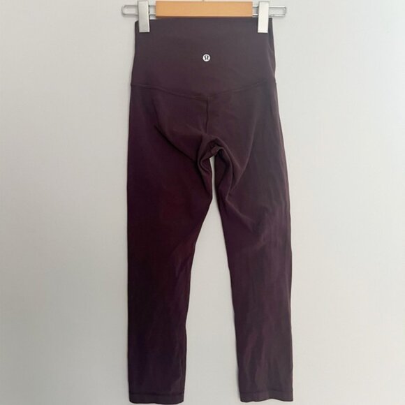 Lululemon Align Crop 21” Black Currant Size 2 - Picture 1 of 6